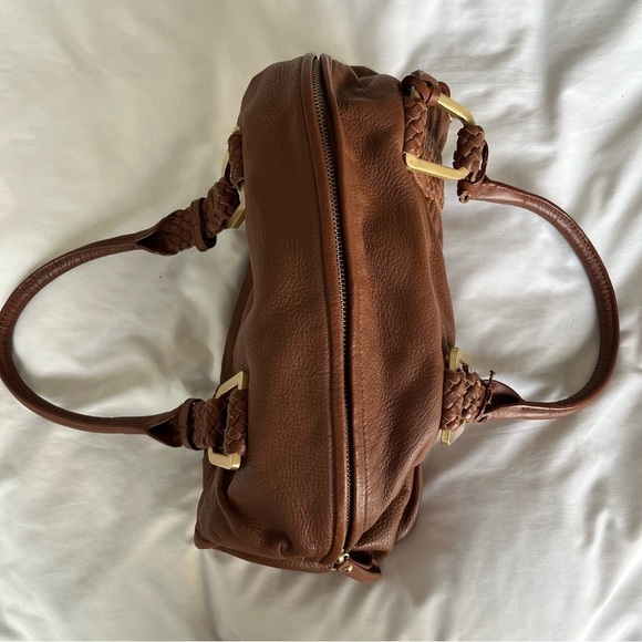 NWOT Luce Cognac Leather Shoulder Bag - Picture 5 of 7